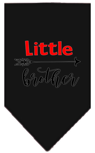 Little Brother Screen Print Bandana Black Small